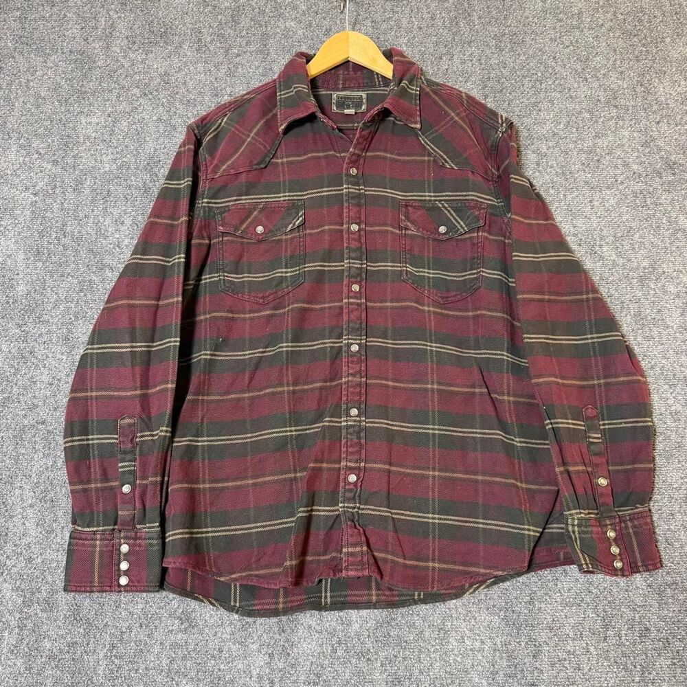 Converse Cotton Flannel Pearl Snap Long Sleeve Size XL